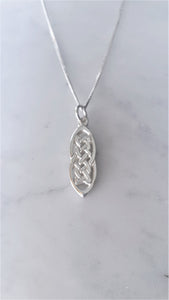 Celtic Shield pendant necklace in sterling silver