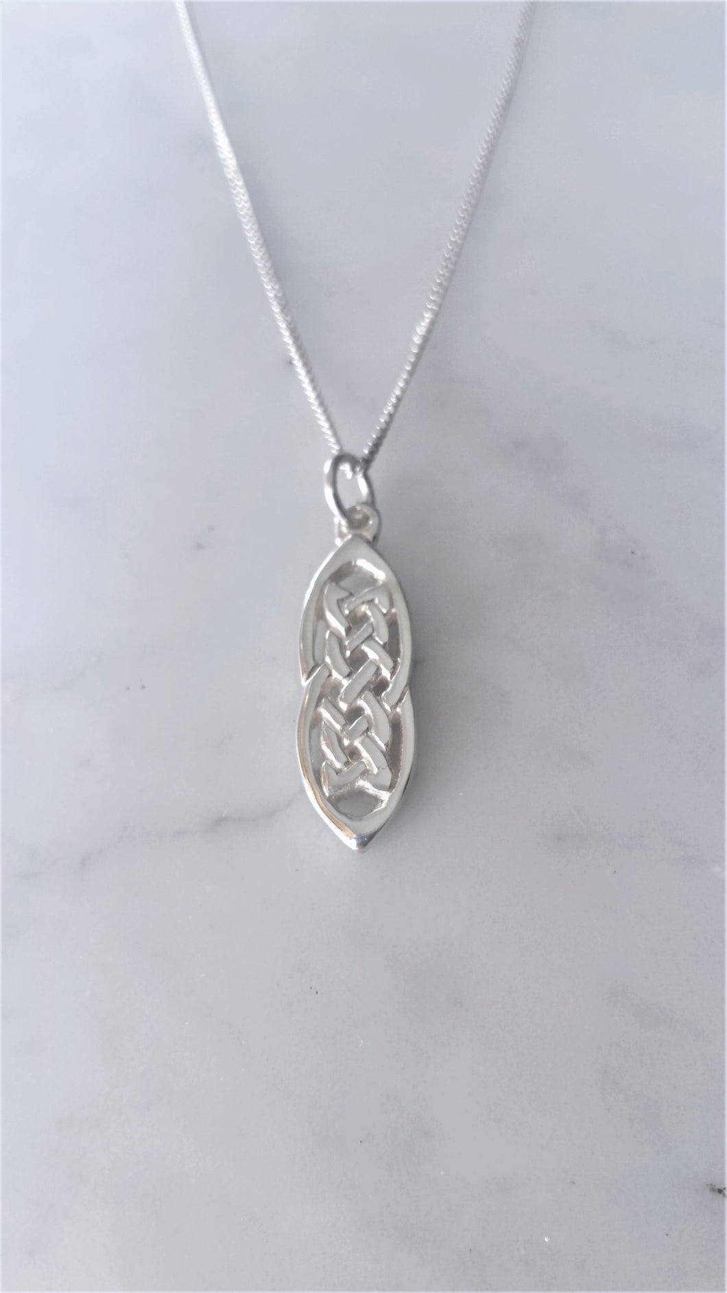 Celtic Shield pendant necklace in sterling silver