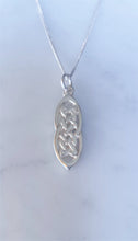 Celtic Shield Pendant Necklace in sterling silver