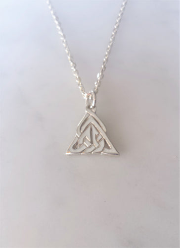Celtic Trinity Heart Necklace in sterling silver