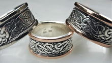 Birds in Sterling Silver with 14k gold raised borders