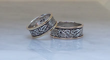 Birds in Sterling Silver with 14k gold raised borders