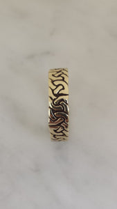 Fire in 14 karat gold